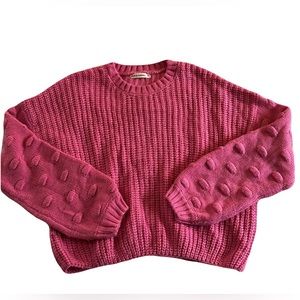 Pink Knit Moon and Madison Sweater Size Medium
